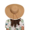 Lanzom Ladies 5.5" Large Bow Straw Hat Foldable Roll Up