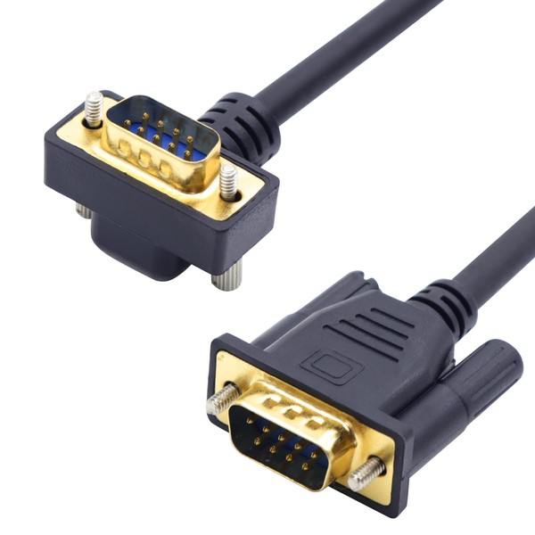 LANMINGLEL Short DB9 RS232 Serial Cable, 9 Pin RS232 Com