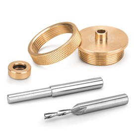 Router Inlay Bushing Kit Replacement for Router Template Guide Set Solid Brass Router Inlay Kit 71333 Fits for 1/4 Router Templates for Wood.