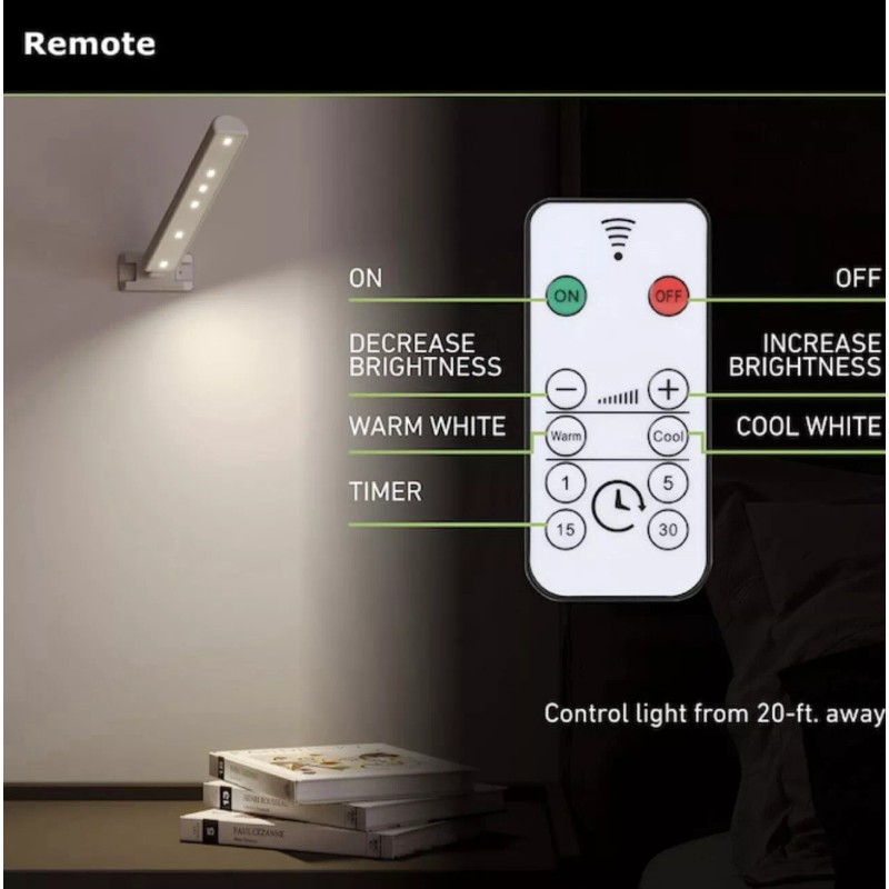 Good Earth, 9" Rechargeable USB Plug-In LED Under-Cabinet Light Bar