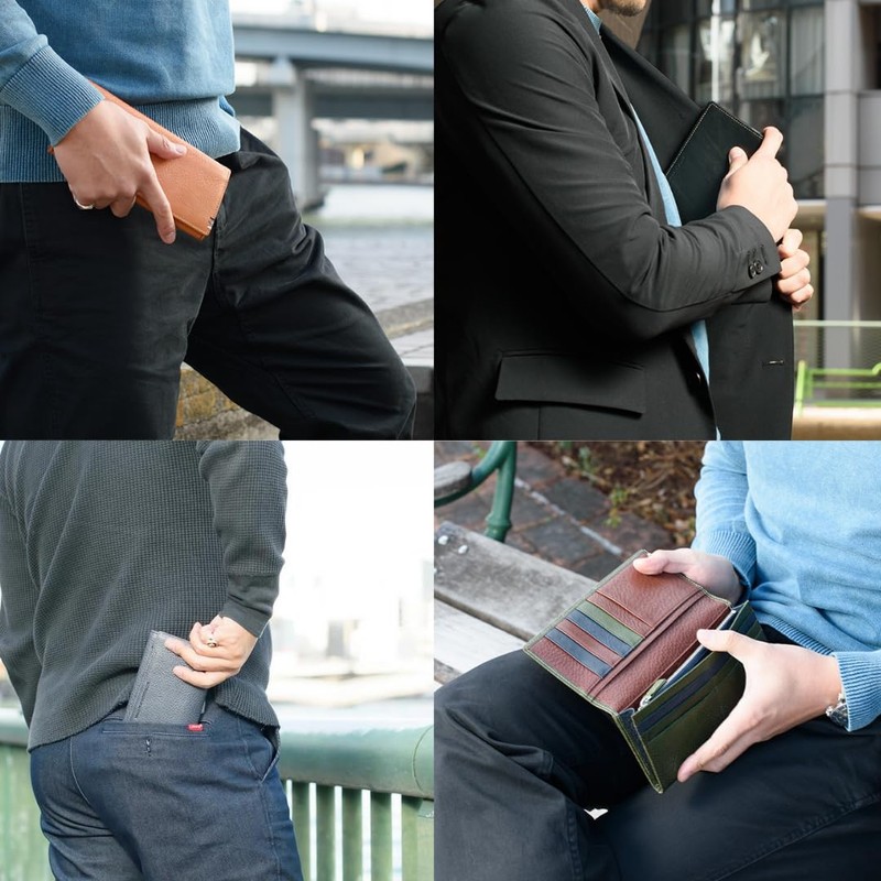 United Colors of Benetton Long Wallet, Italian Leather Wallet, Camel