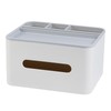 Tissue Box Holder Multifunctional Rectangular Tissue Box Cover with Remote