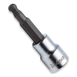 Koken 3011M.62-5 3/8 (9.5 mm) SQ. Hex Bit Socket (Ball Point), Total Length: 2.4 inches (62 mm), 0.2 inches (5 mm)