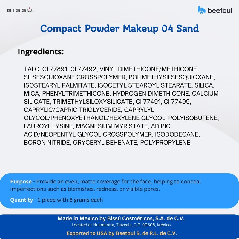 Kit de maquillaje y exfoliación – Polvo compacto Bissú +