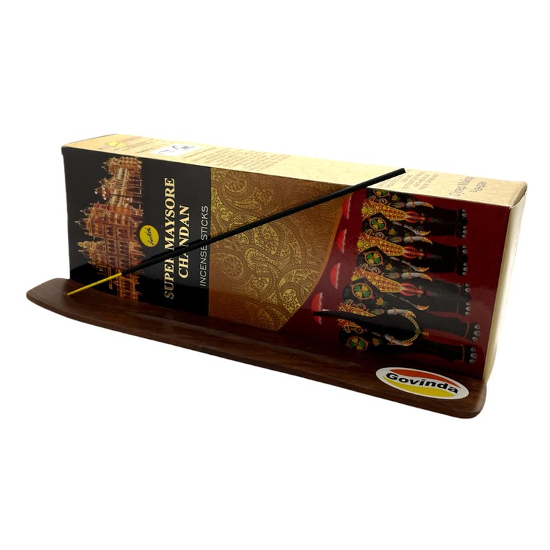 Super Sandal Mysore Incense Sticks and Incense Stick Holder Bundle
