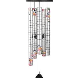 Carson 38" 'Winds of Heaven' Picturesque Sonnet-Memorial Gifts for Loss of Loved One-Bereavement Wind Chime-Condolence Funeral Gift-Sympathy Gift Windchime-Memorial Garden Decor-Floral Bell Chime