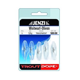 Jenzi Fishing Weight 3.0g Tungsten Oval Olive Green Long Distance Fishing