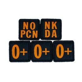 5.11 Tactical Blood Type Patch Kit, Hook-Back Adhesion, Style 81322, O Positive
