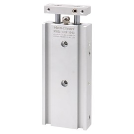 Heschen Dual Aluminum Air Cylinder CXSM 10-50 Guide Rod Plate Double Rod Guided Pneumatic Slide Bearing Cushioned 10mm Bore 50mm Stroke Double Acting