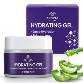 Gel hidratante para la cara (1.76 oz) – Hidratante facial hidratante con aloe vera, niacinamida y vitamina E – Hidratante a base de agua para la cara para iluminar y calmar la piel grasa