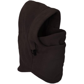 KMystic Fleece Balaclava Warm Hooded Face Mask Neck Warmer (Brown)