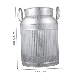 HOOTNEE Milk Jug Flower Pot Vases for Flowers Centerpieces Metal Water Jug Vintage Vases for Flowers Shabby Chic Flower Vase Walking Sticks Bucket Decorative Flower Holder Garden Decor Can
