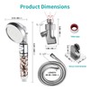 MIAOHUI Zenbody Shower Head with Filter Beads, 3 Modes Showerhead