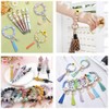 MARCHROSE 222pcs Keychain Making Kit,200pcs 12mm Silicone Beads Bulk 10pcs