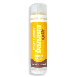 Crazy Rumors Biggie Banana Split Flavored All Natural, Plant Based Lip Balm to Moisturize and Nourish your Lips - Banana Split tube 0.6 oz (4x Larger than standard 0.15 oz lip balm)