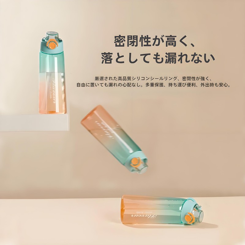 【新感覚】 MYEEDA ウォーターボトル 900ml 大容量 水筒 Tritan製 香り付き フレーバーボトル ストロー付き