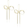 Betsey Johnson Textured Bow Drop Earrings