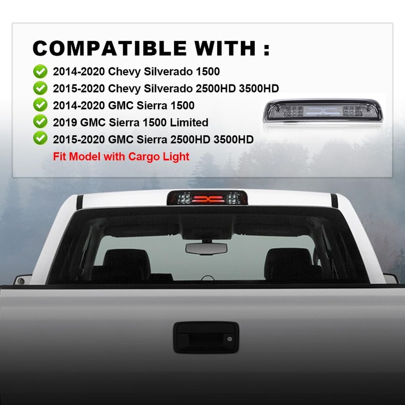 G-PLUS LED 3rd Third Brake Light Compatible with Chevy Silverado