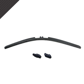 AutoTex Clix Wipers - OG Black Carbon Fiber Automotive Wiper Blades - Universal Clip On Replacement Windshield-Wipers - All-Weather - Single Blade (17")