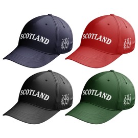 Purple Print House Scotland Cap Mens Scottish Thistle Baseball Hat Nations Rugby Supporter Football, One Size, Navy