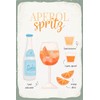 mrdeco Metal Sign 20 x 30 cm Curved Aperol Spritz