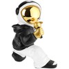 BRUBAKER Decorative Astronaut Singer Figure with Gold Microphone and Black