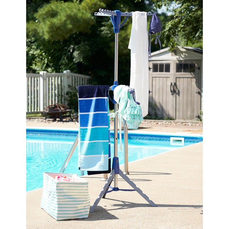 Household Essentials 5012-1 Portable 2-Tier Clothes Drying Rack Tri-pod |