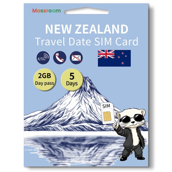New Zealand Data SIM Card: Daily 2GB High-Speed Data, 5