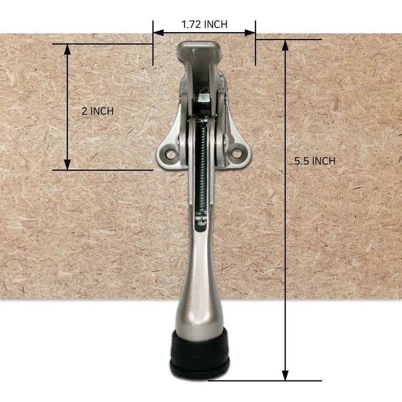 HASHI (4 inch x 2pack, Black) One Touch Door Stopper,