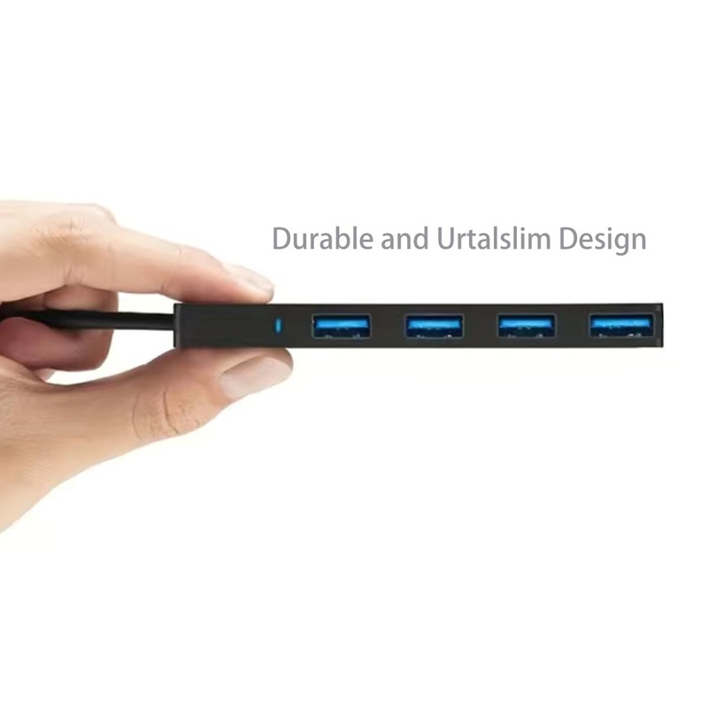 4-Port USB 3.0 Hub, Ultra-Slim Data USB Hub, for MacBook,