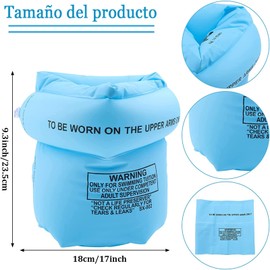 Cinturón de Natación Hinchable para Niños, Flotadores de Brazos de Natación para Niños, Brazaletes de Natación para Niños - el Verano Esencial para la Diversión y la Seguridad en el Agua (Azul)