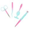OHPHCALL 1set Portable Eyebrow Tweezers Kit Grip Tweezers for Lash