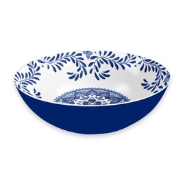 ABODE Homeware PNK5120TSBLC Cobalt Casita Salad Bowl, 9.4 inches (24 cm), Large, Large Capacity, Stylish Design, Dishware, Crack-resistant Plastic, Dishwasher Safe, BPA Free, Server Bowl