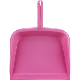 Sparta Large Handheld Dustpan with Hanging Hole, Heavy-Duty Plastic Dustpan with Wide Lip for Countertops and Surfaces, Plastic, 10 Inches, Pink