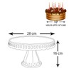 White Plastic Traditional Desserts Cake Stand Plate Display