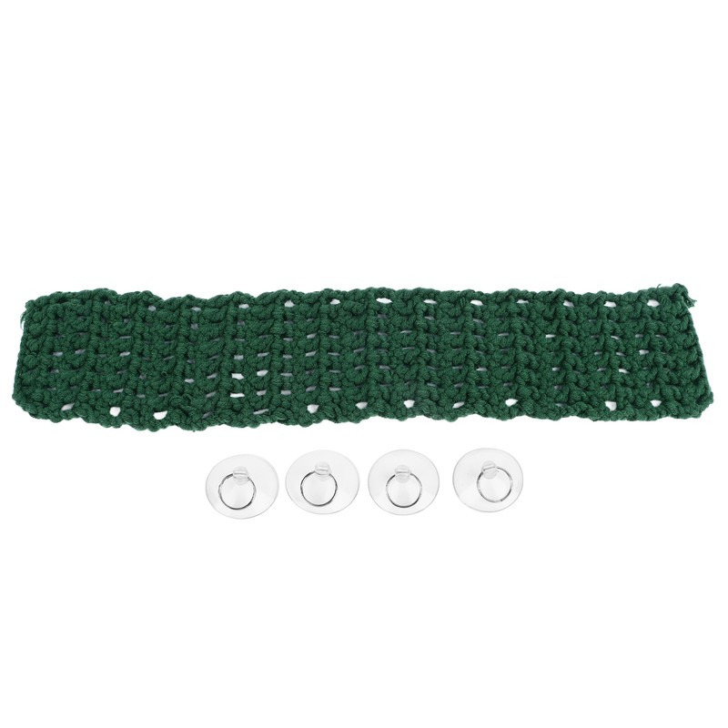 Bearded Dragon Hammock Green Soft Woven Cotton Rope Suction Cups