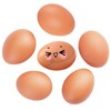 Omevett 6pcs Fake Chicken Eggs Wooden Eggs for Crafts Arts