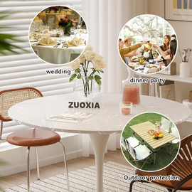 Clear Round Fitted Tablecloth,Table Cover Protector Waterproof Oil-Proof Tablecloth Home Table Protector，Round Cover Table Elastic Edged Clear Table Cover Protector (72x30 '' rectangular table)