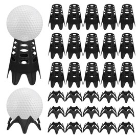 TIXIPEM Golf Simulator Tees [30PCS] - Plastic Golf Tees Use for Home & Outdoor & Indoor Driving Range & Winter Turf - [Black] Pack of 15 Tall & 15 Small Mat Tees
