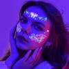Neon Face Temporary Tattoo,8 Sheet Glow in the Dark Neon