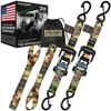 VULCAN Ratchet Strap Tie Down Kit - 1.6" x 8'