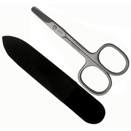 Tenartis Baby Nail Scissors, Curved Stainless Steel #PlasticFree with Environmentally Friendly Leather Case - Made in Italy