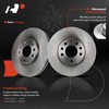 A-Premium 11.22 inch (285mm) Front Vented Disc Brake Rotors Compatible