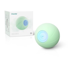 Cheerble Wicked Ball PE, 3 Interaktionsmodi Interaktives Hundespielzeug Ball, Selbstrollender Ball Hund mit LED-Lichter, DC wiederaufladbar, Lustiges Geburtstagsgeschenk für große Hunde, Grün
