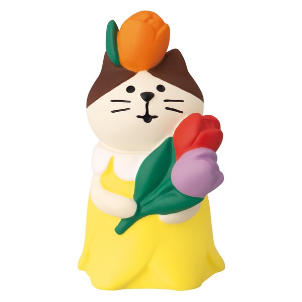 Deco Corporation Concombre ZCB-38926 Flower Cat Tulip Size: Approx. W2.8