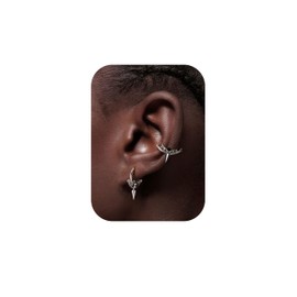 BodyBonita 16G Spike Septum Piercing - 316L Stainless Steel Nose Piercing Conch Helix Piercings Jewellery Nose Ring Tragus Daith Cartilage Ear Piercing 14K Gold/Silver 8mm/10mm, Stainless Steel