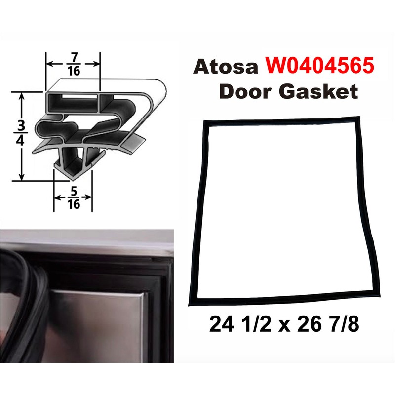 Atosa W0404565 Door Gasket, 24 1/2 x 26 7/8, Easy