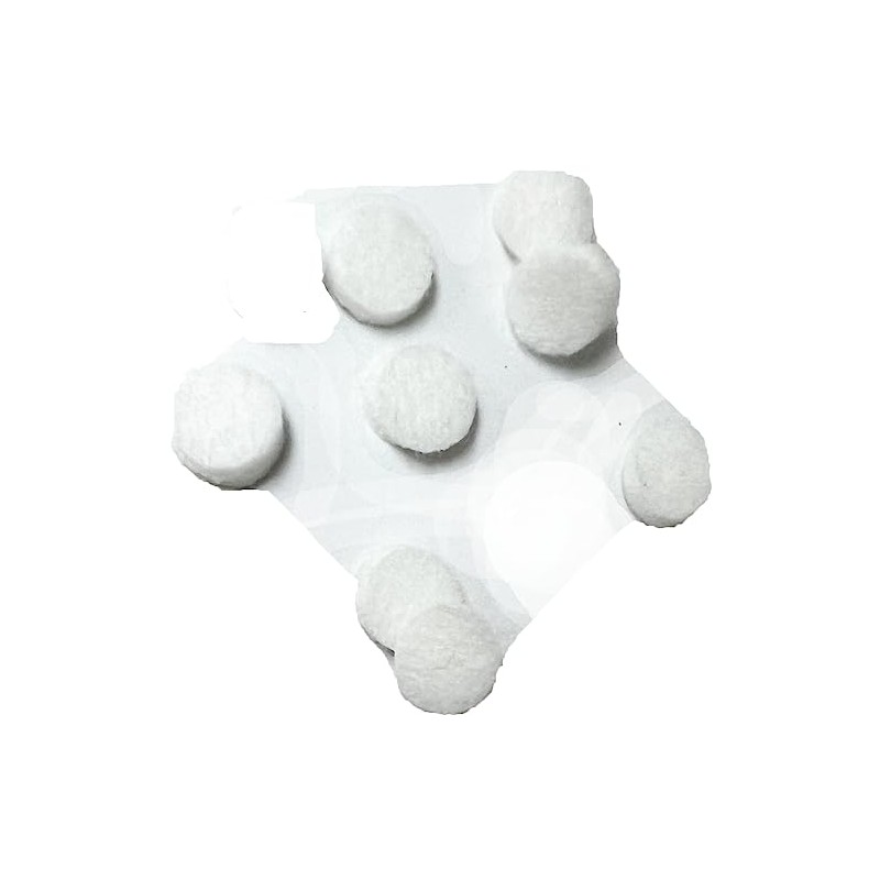 Harris Hardware 795-B2 White Self Adhesive 3/8" Round Furniture Felt