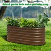 SnugNiture Galvanized Steel Raised Garden Bed, 4x2x2 ft, Outdoor Oval