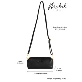 Mabel London Womens Small Minimalist Multiple Compartments Cross-Body Bag with Wristlet & Adjustable Shoulder Strap - Dara (Light Tan)